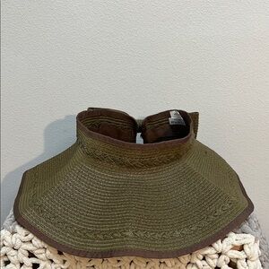 Green and Brown Sun Visor Hat
